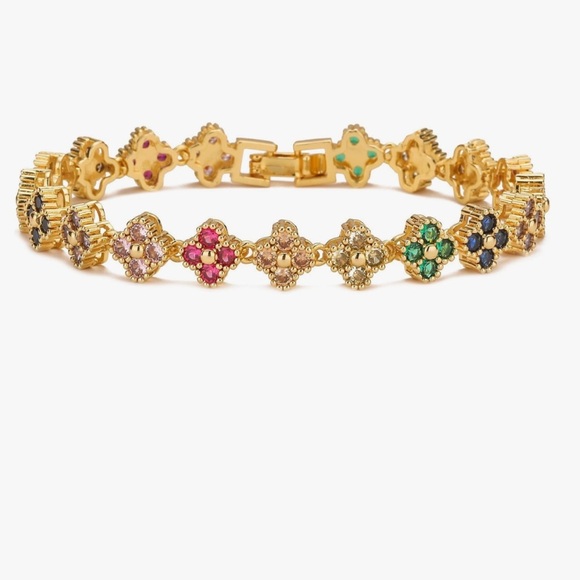 1 Colorful Zircon Bracelet 7” - Picture 2 of 3